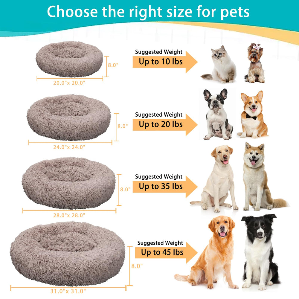 MNWHUC calming small donut bed washable design makes cleaning simple and quick