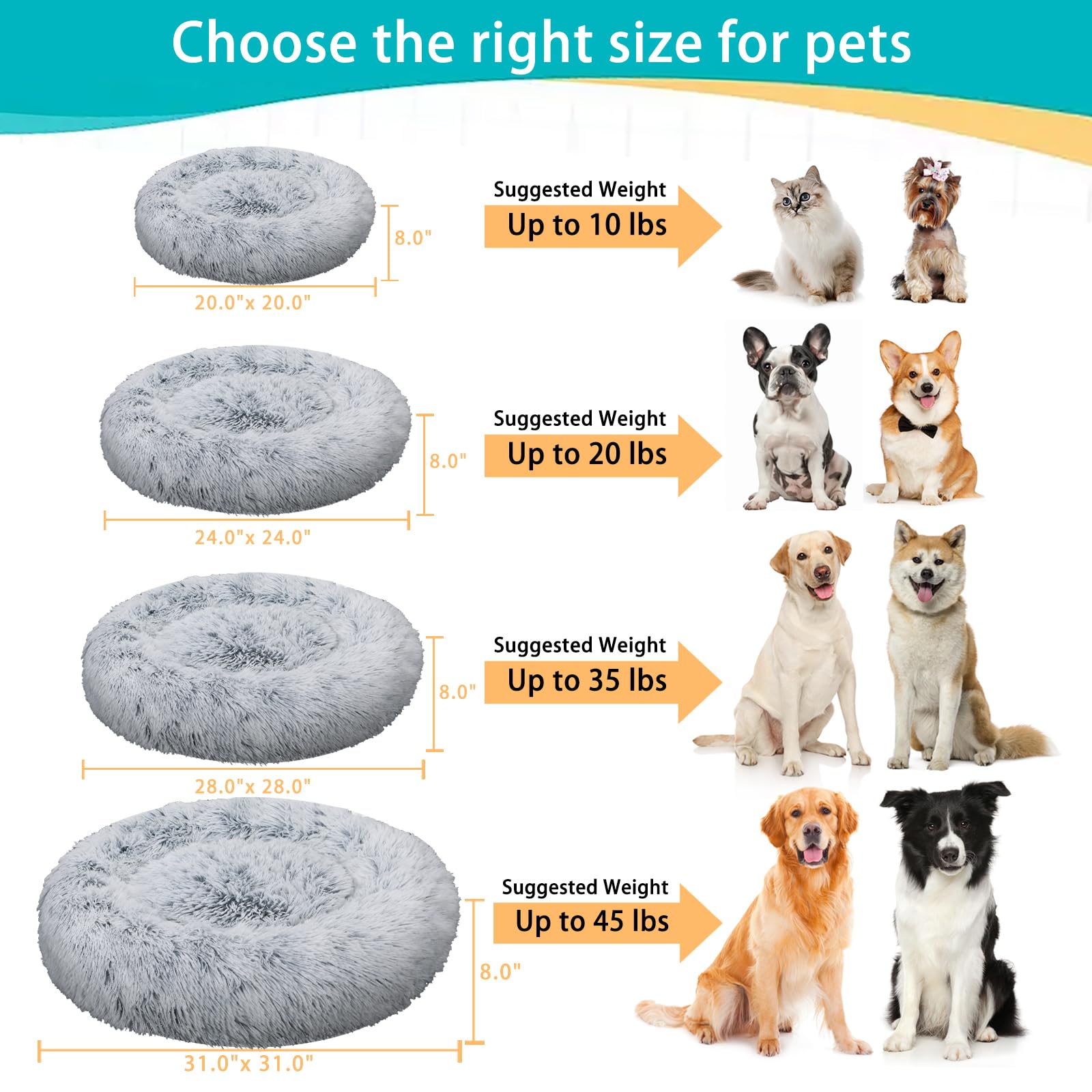 MNWHUC donut bed in use by a small dog illustrating curling comfort and warmth