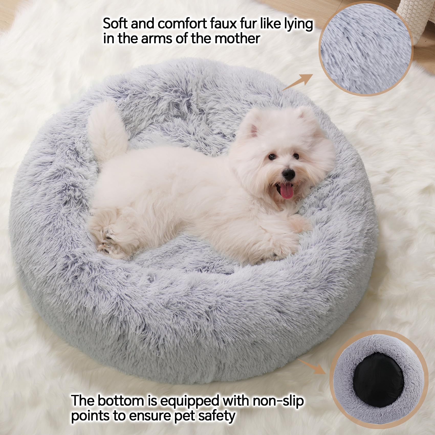MNWHUC washable dog bed is easy to clean with machine washing.