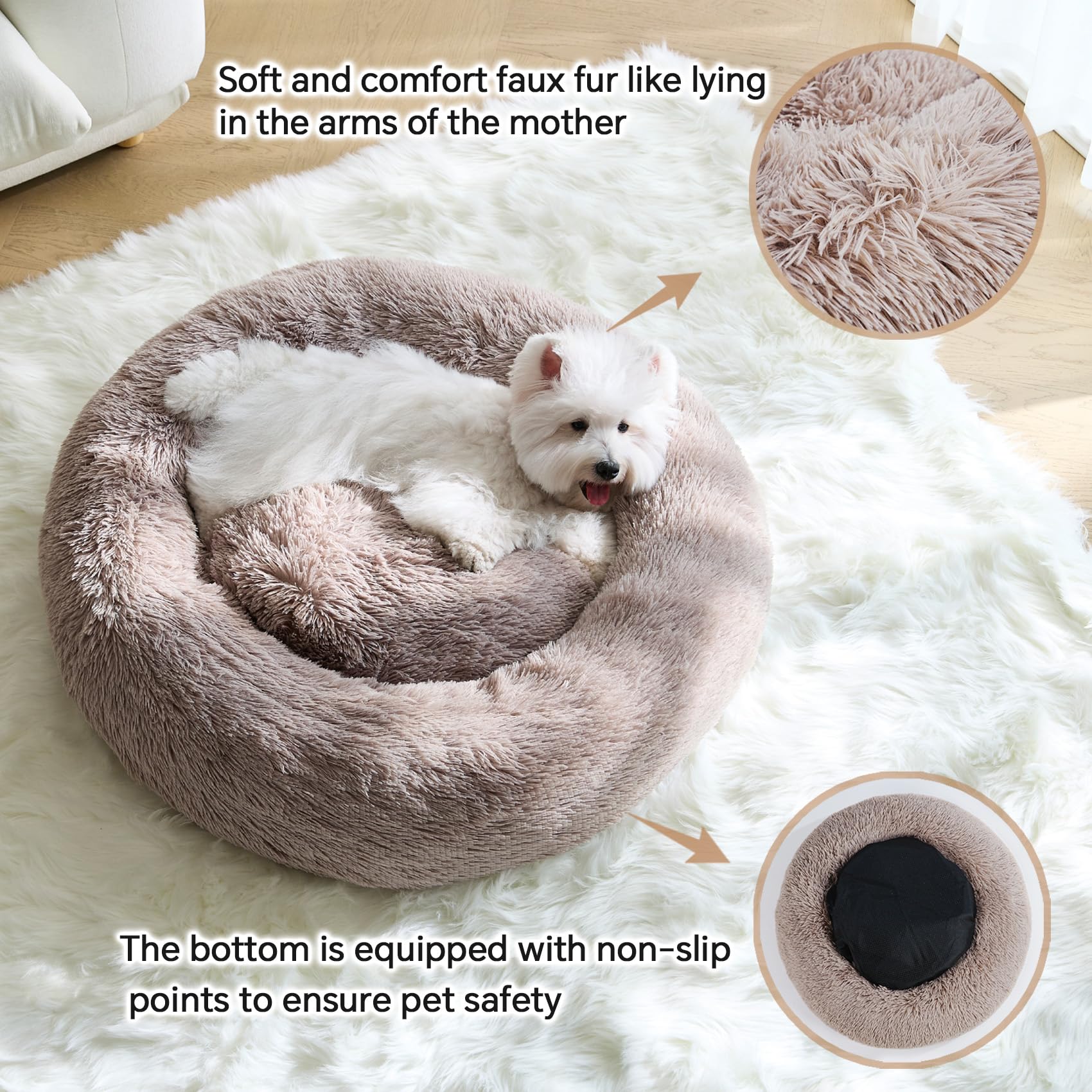 MNWHUC Donut Bed machine washable makes cleanup quick after muddy adventures