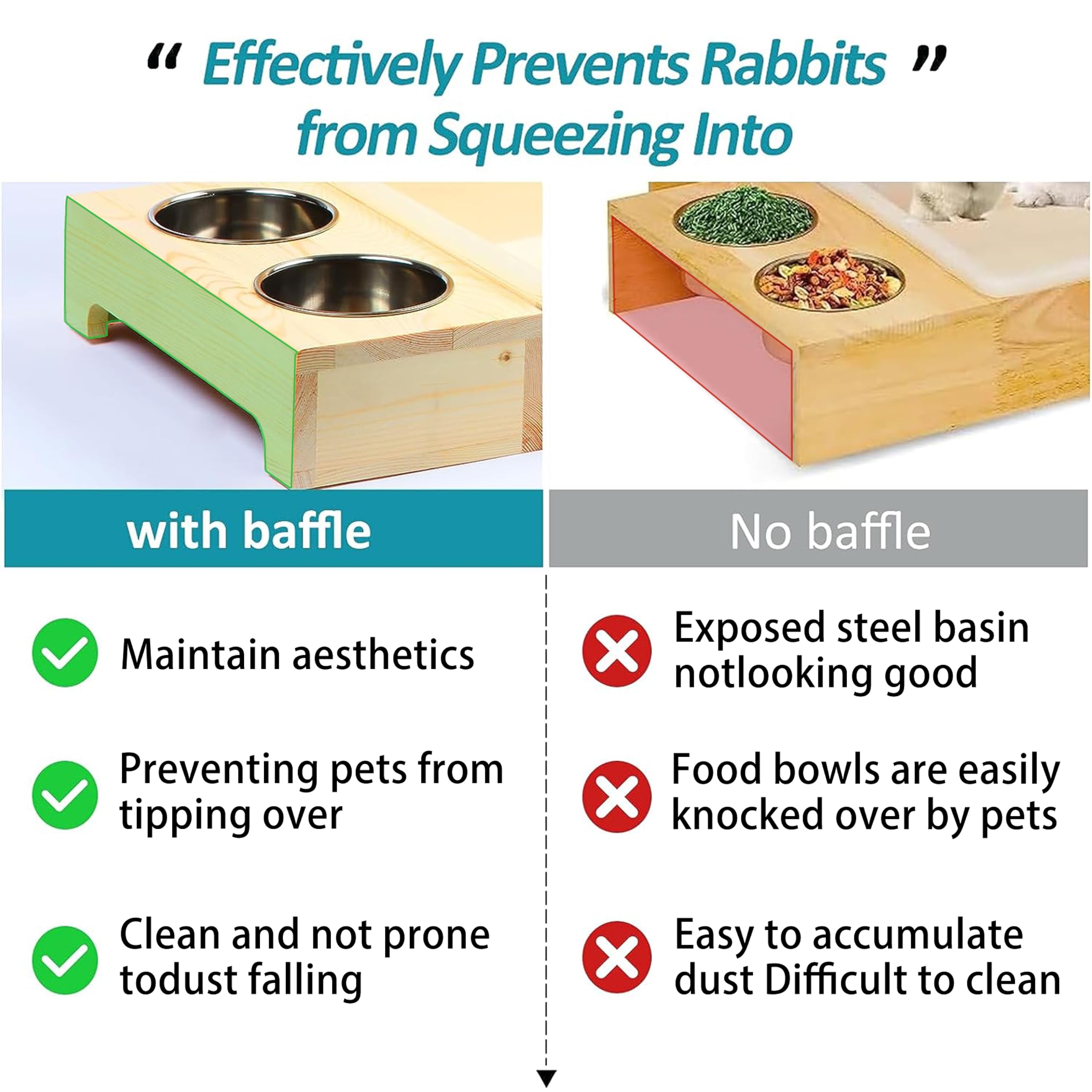 MOBYKE deeper bowls reduce overflow keeping bowls clean and pets comfortable