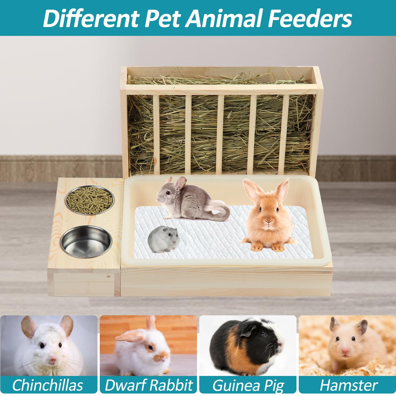 MOBYKE mess-proof litter box keeps cages cleaner and odors calmer