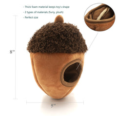 MODERN WAVE interactive plush squirrel with squeaker for mental play.
