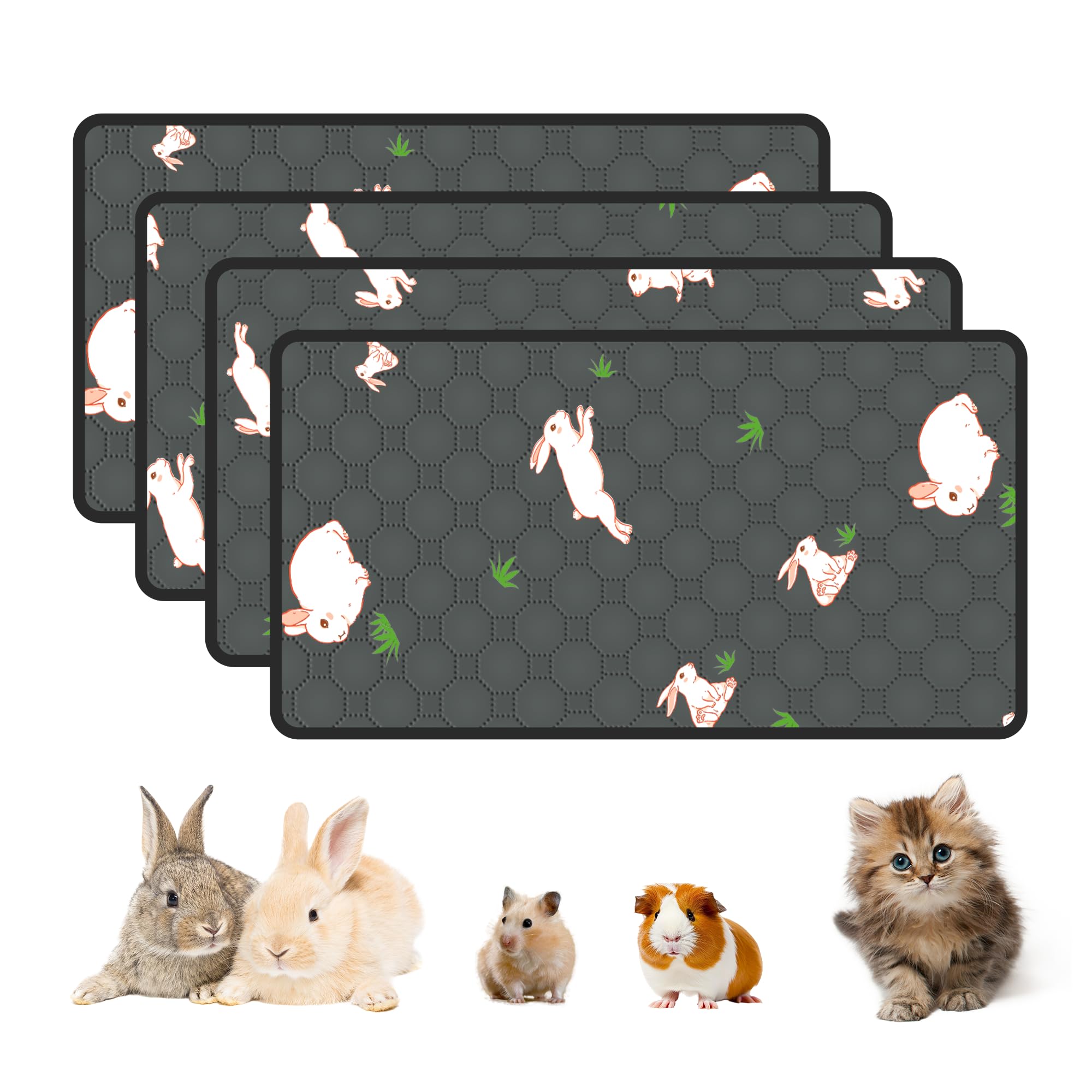 MODESLAB guinea pig cage liner with absorbent quilted surface keeps small animal habitats dry.