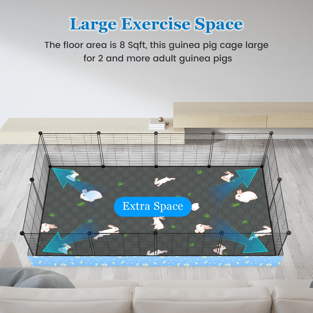MODESLAB Guinea Pig Cage bedding liner provides a washable, leakproof surface for cozy bedding