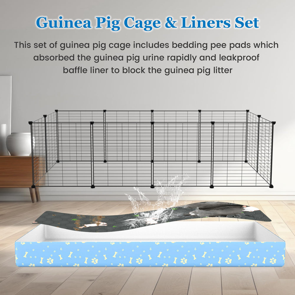 MODESLAB Guinea Pig Cage grid panels highlight safe, small-spacing construction for active pets
