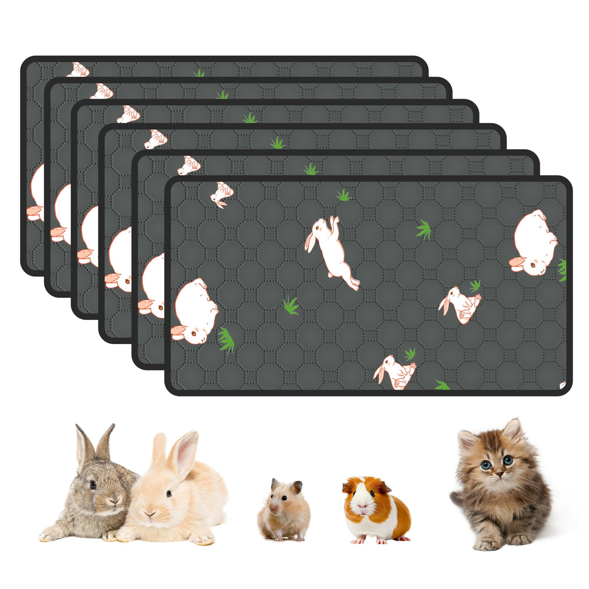 MODESLAB guinea pig cage liner in 16x30in absorbent quilted fabric for comfort