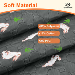 MODESLAB guinea pig cage liner leakproof-back keeps bedding in place while protecting floors.