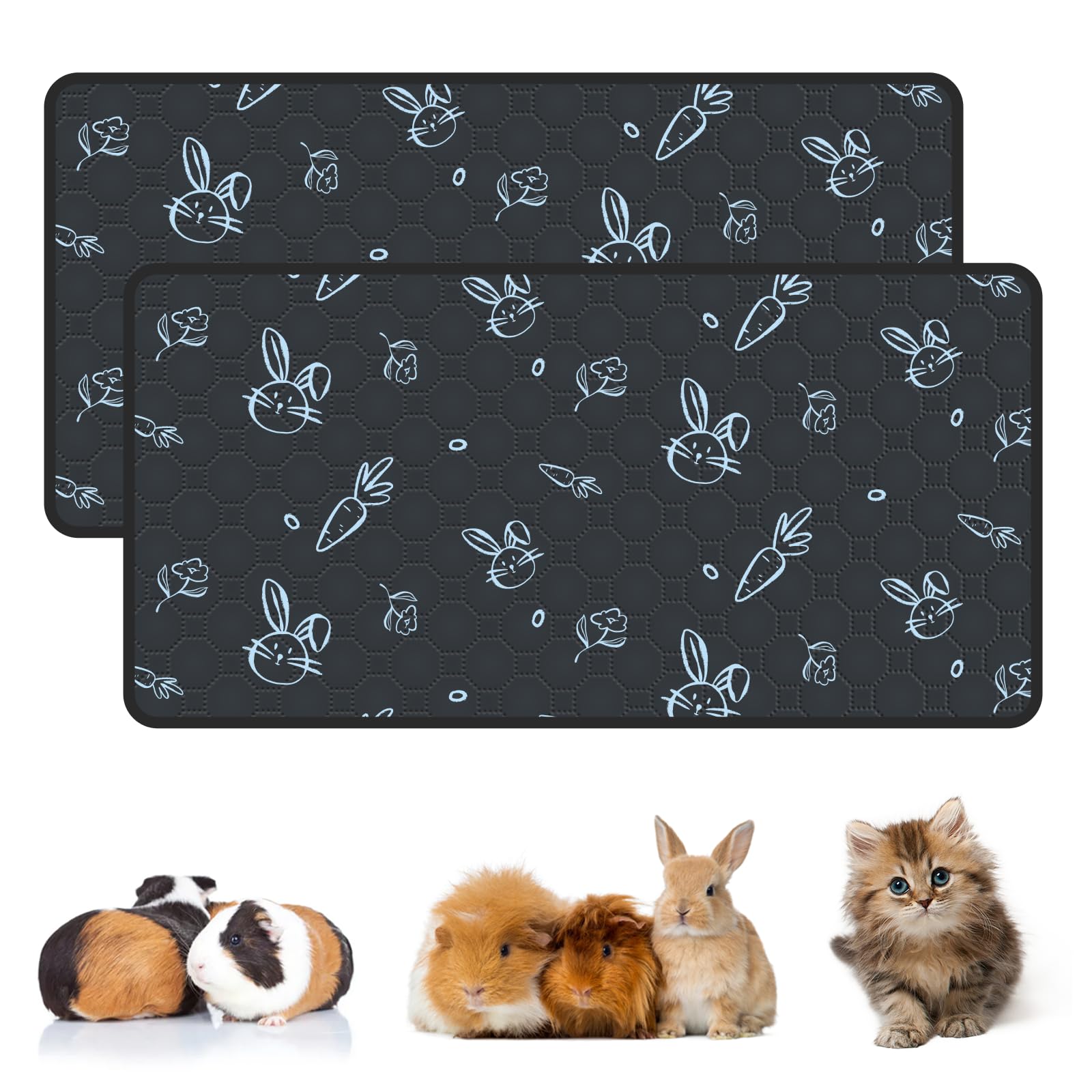 MODESLAB guinea pig cage liner navy laid flat for cozy comfort and absorbent protection