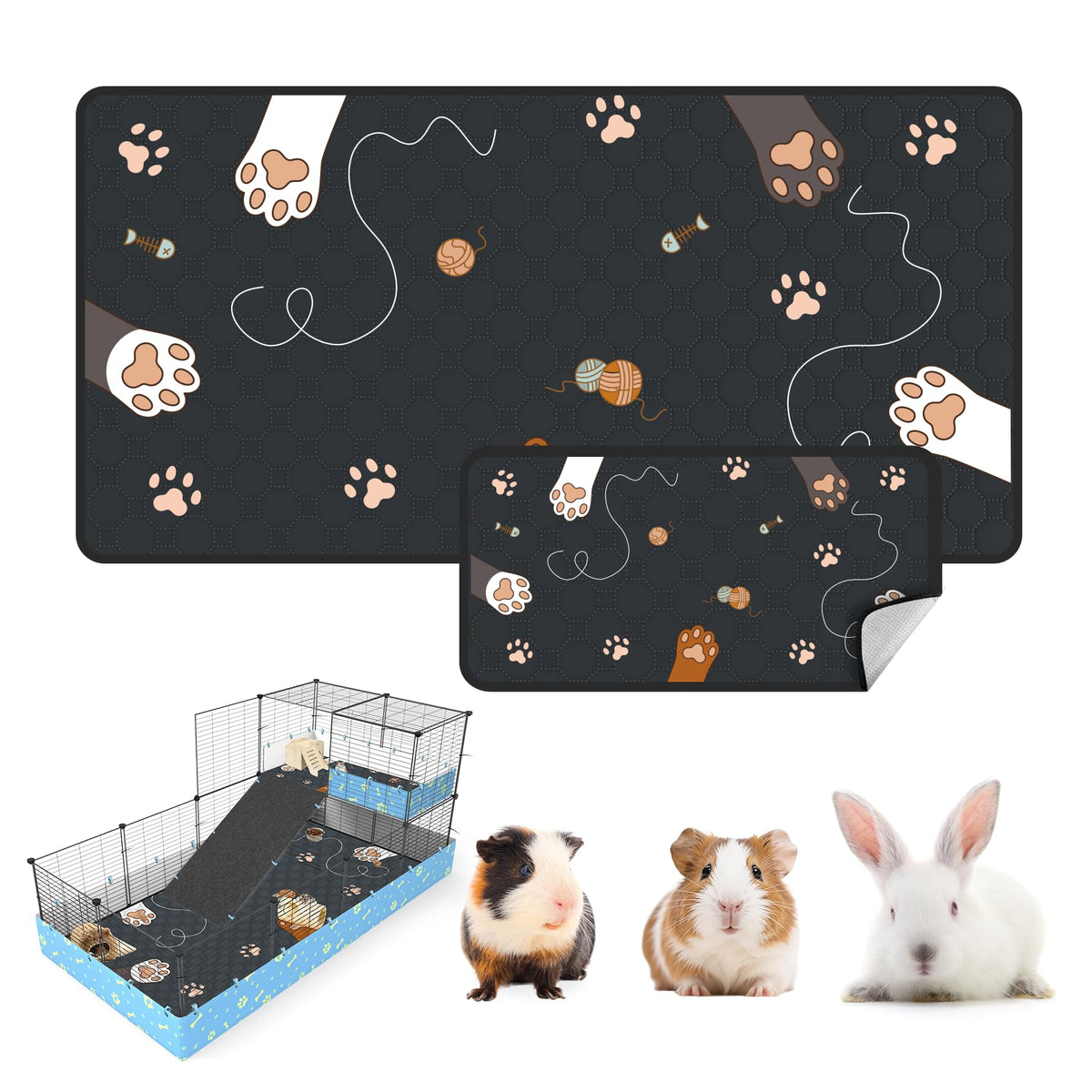 MODESLAB 12x24 pad demonstrates compact, absorbent bedding for small cages.