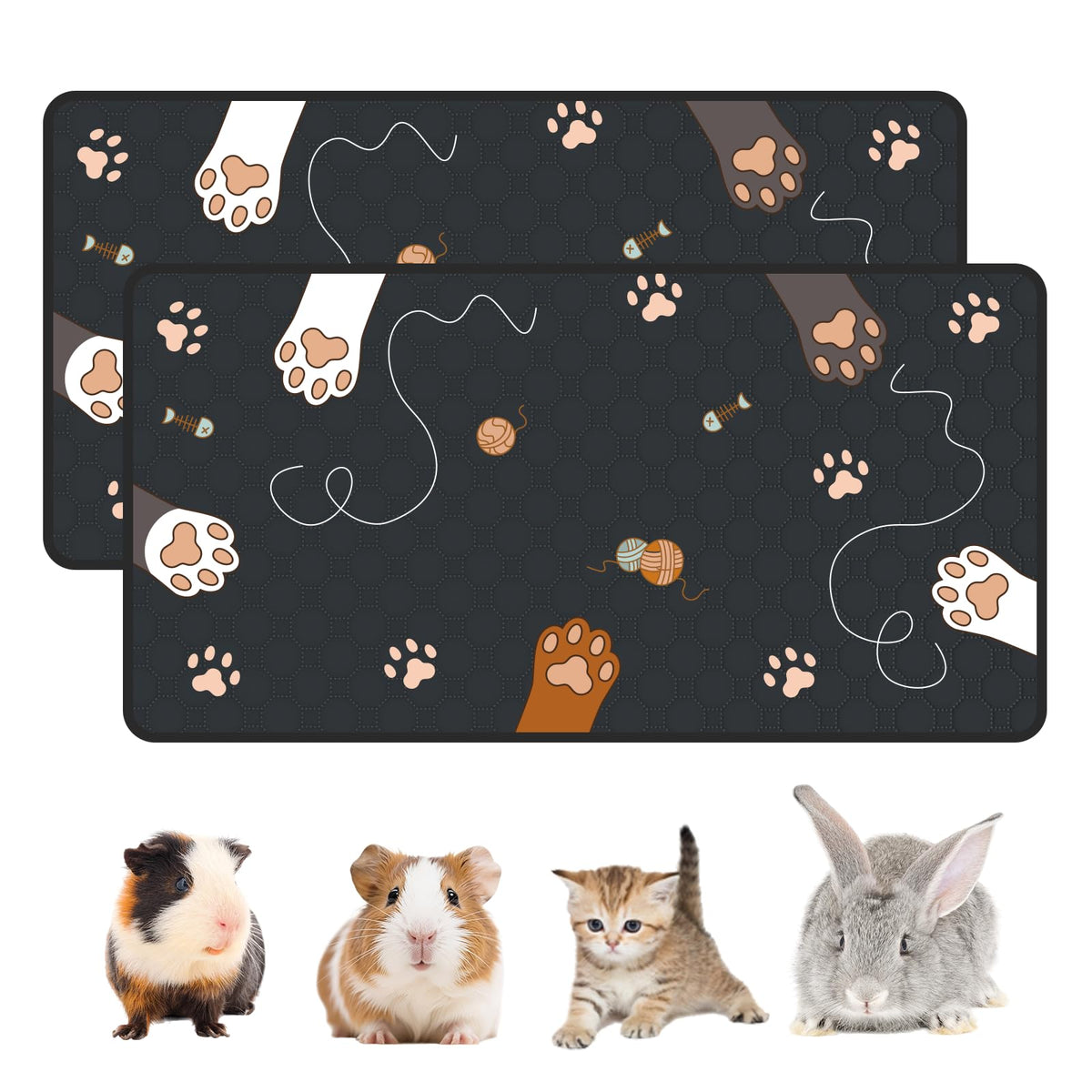 MODESLAB guinea pig cage liner unfolded showing soft quilted surface for comfort