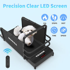 MODIDA dog treadmill LED display tracks time, distance, and calories