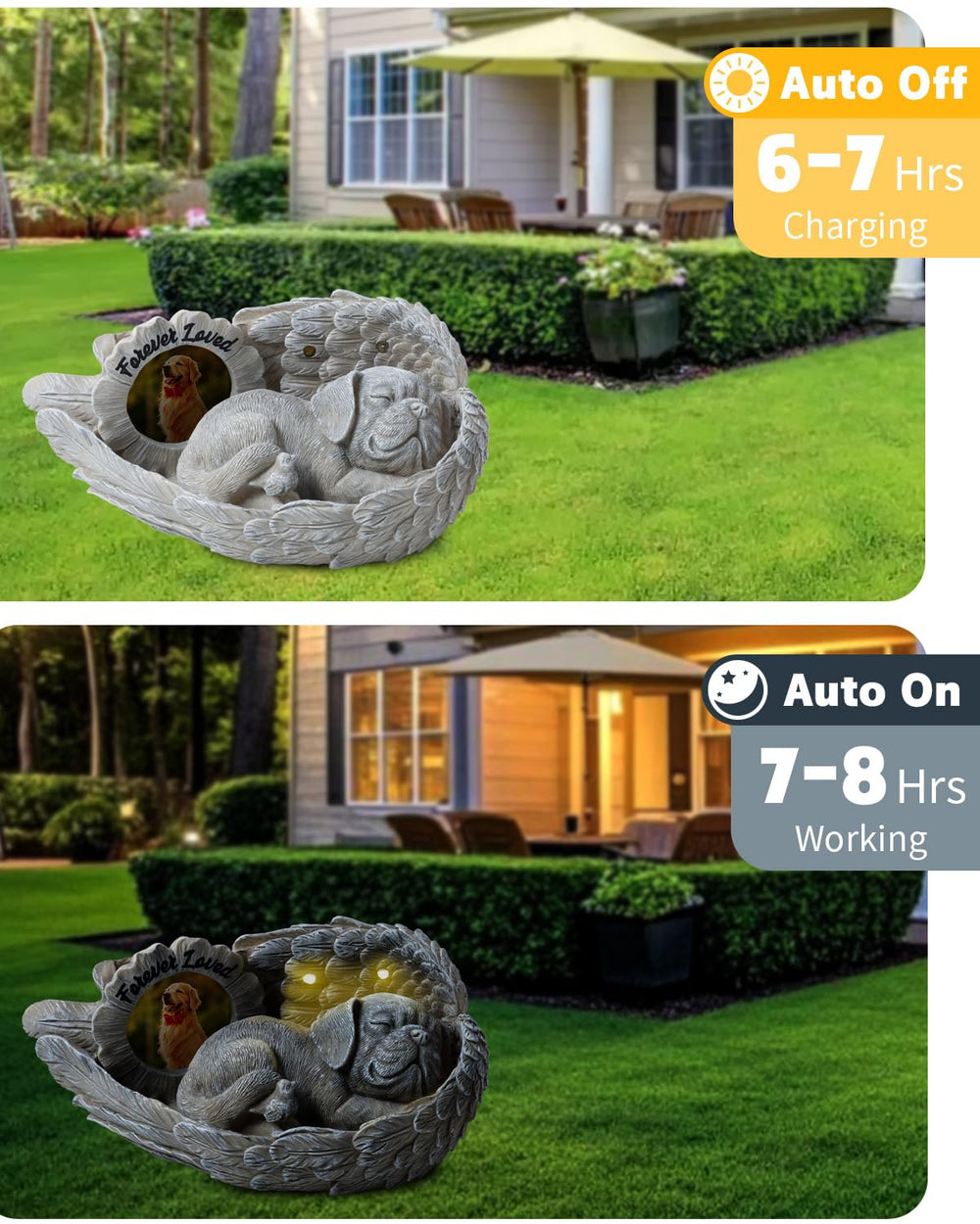 MoDinity dog memorial weather-resistant resin lasts through seasons for lifelong memories
