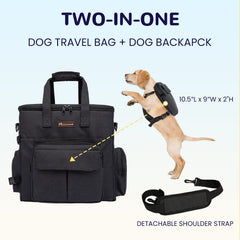 Modoker travel bag with all-in-one accessories keeps pet gear organized