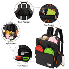 Modoker dog travel bag large main compartment keeps dry and wet items organized.