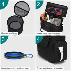 Modoker dog travel bag multiple pockets for quick access during trips