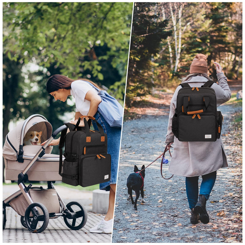 Modoker dog travel bag pet stroller buckle enables hands-free on-the-go.