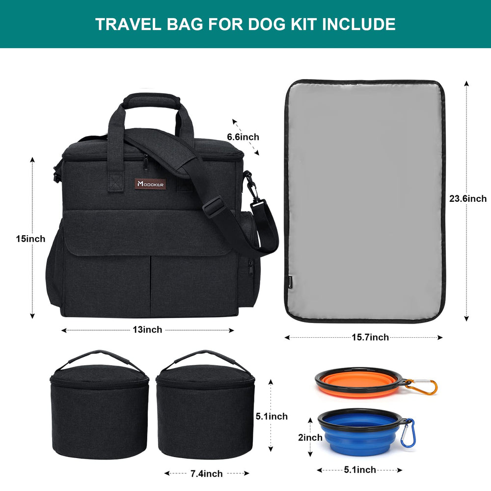 Modoker dog travel bag water-repellent material protects essentials