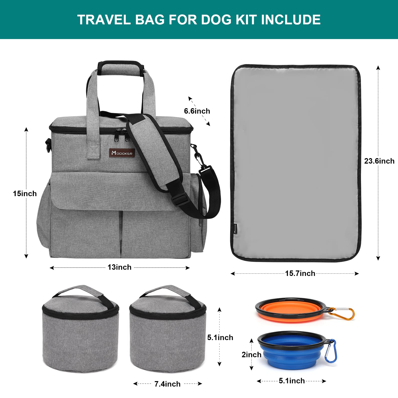 Modoker silicone collapsible bowls save space while traveling