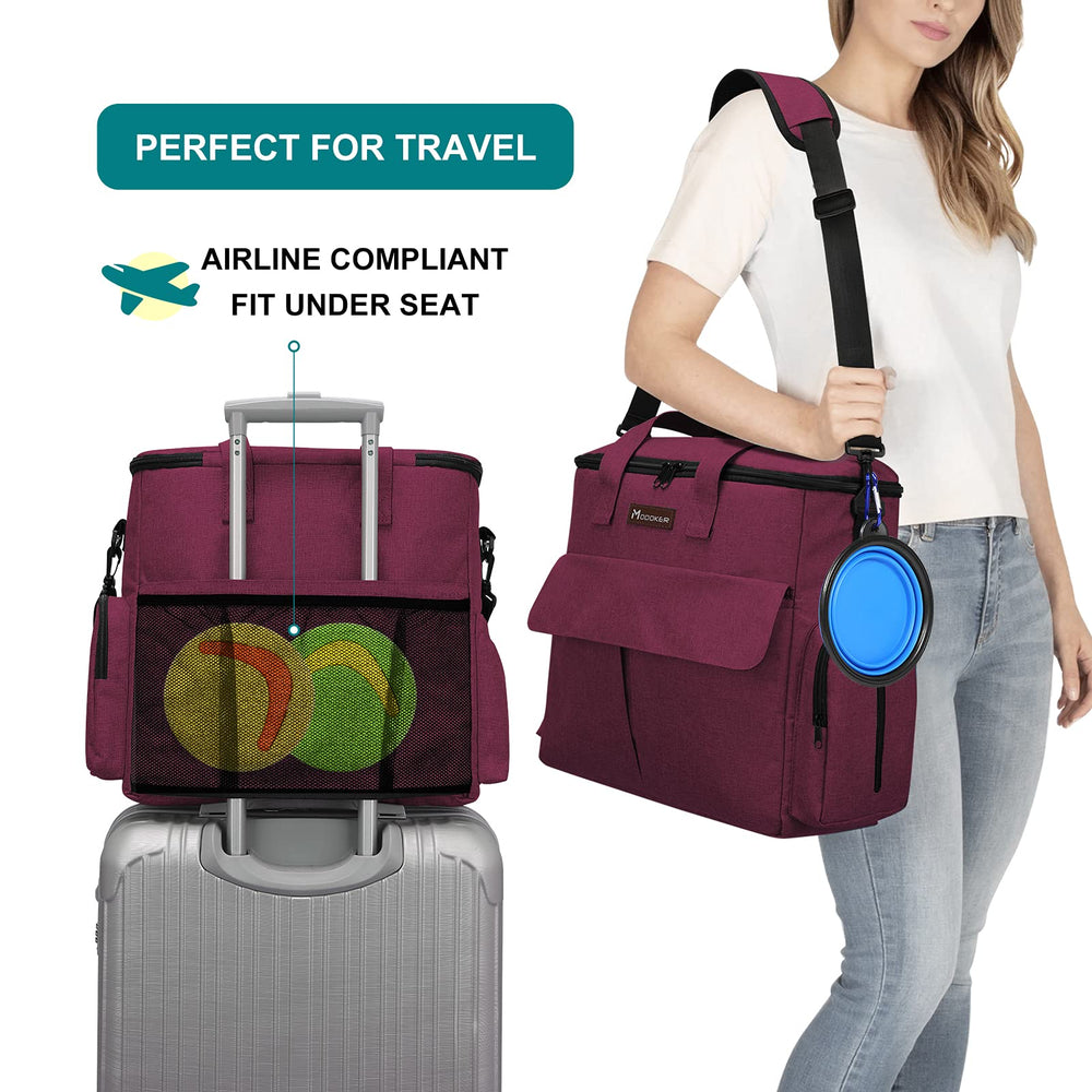 Modoker water-resistant placemat protects surfaces during meals on travel days.