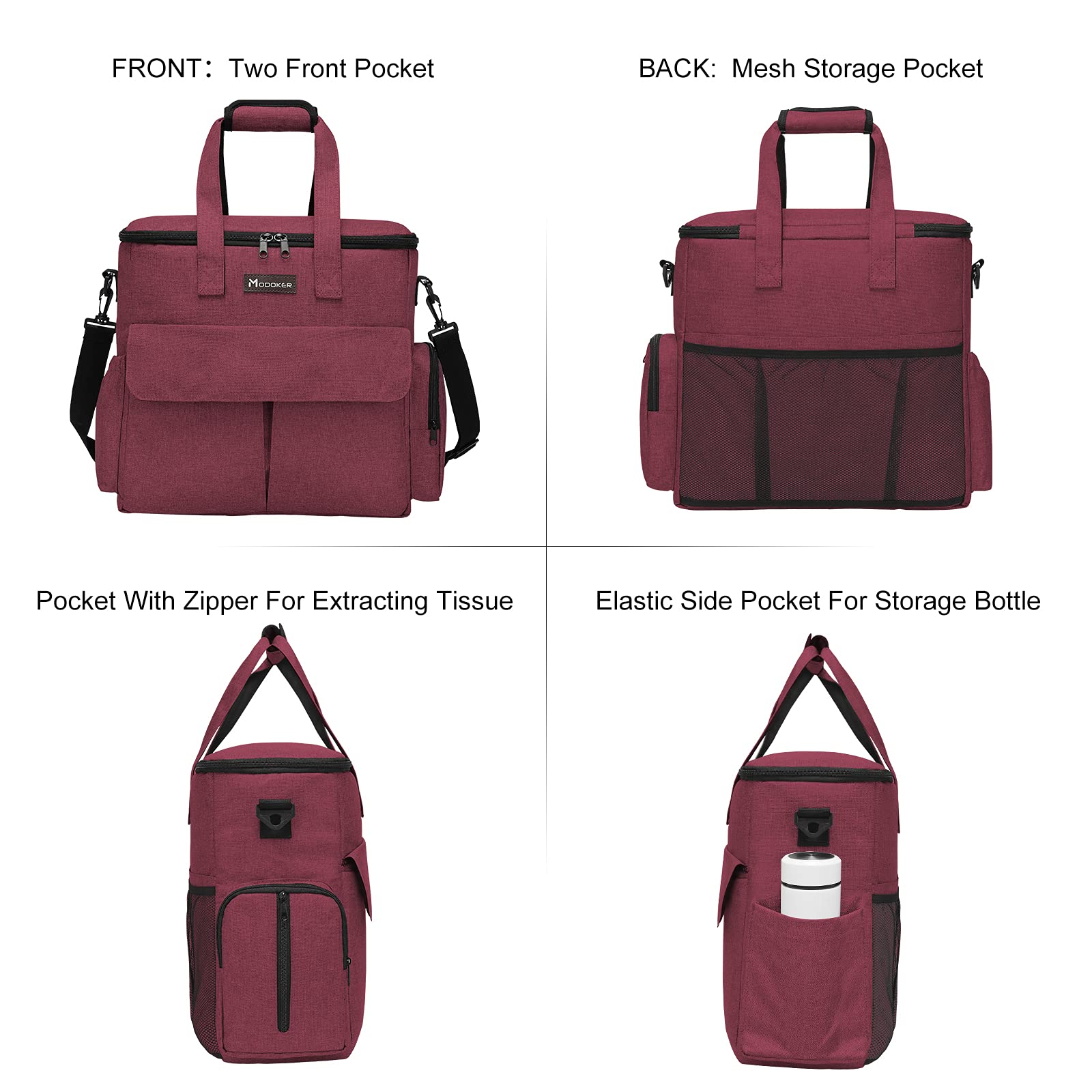 Modoker weekend travel set multi-pocket tote organizes treats and toys on trips.