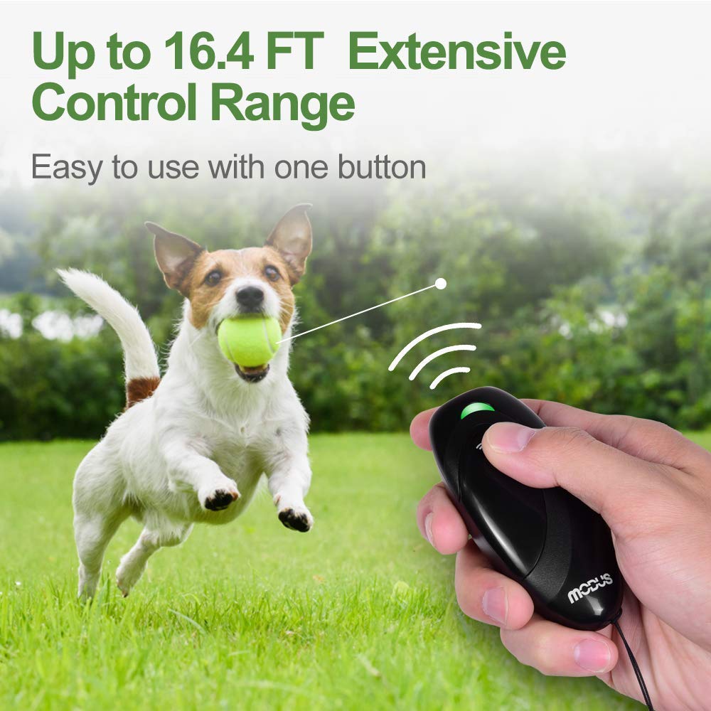 MODUS ultrasonic dog bark deterrent device compact design fits easily in palm
