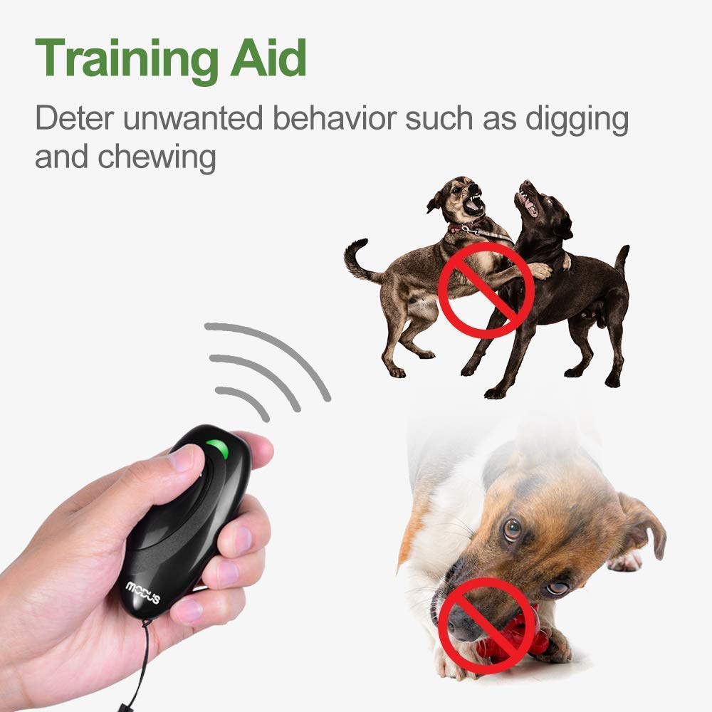 MODUS ultrasonic dog bark deterrent device wrist strap enables secure hands-free use