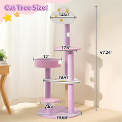 MODUSKYE Moon Star Cat Tree sisal scratching post protects furniture and nails