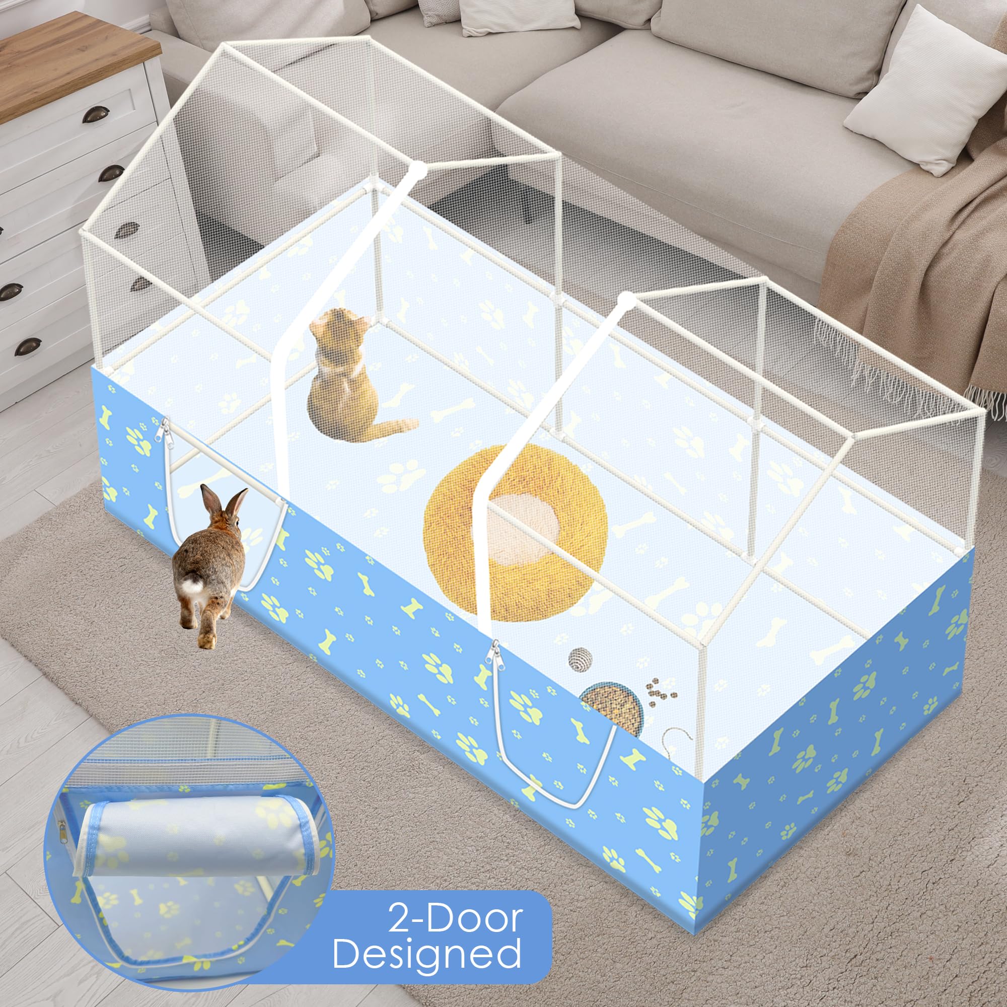 MODESLAB dual-zip entrances on bottom tarp simplify pet entry and exit