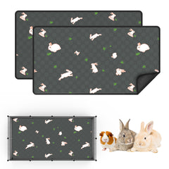 MODESLAB guinea pig cage liner flat view shows 24x47 size and leakproof backing