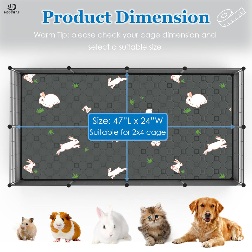 MODESLAB guinea pig cage liner backside waterproof with anti-slip dots keeps liner in place