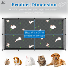 MODESLAB guinea pig cage liner backside waterproof with anti-slip dots keeps liner in place