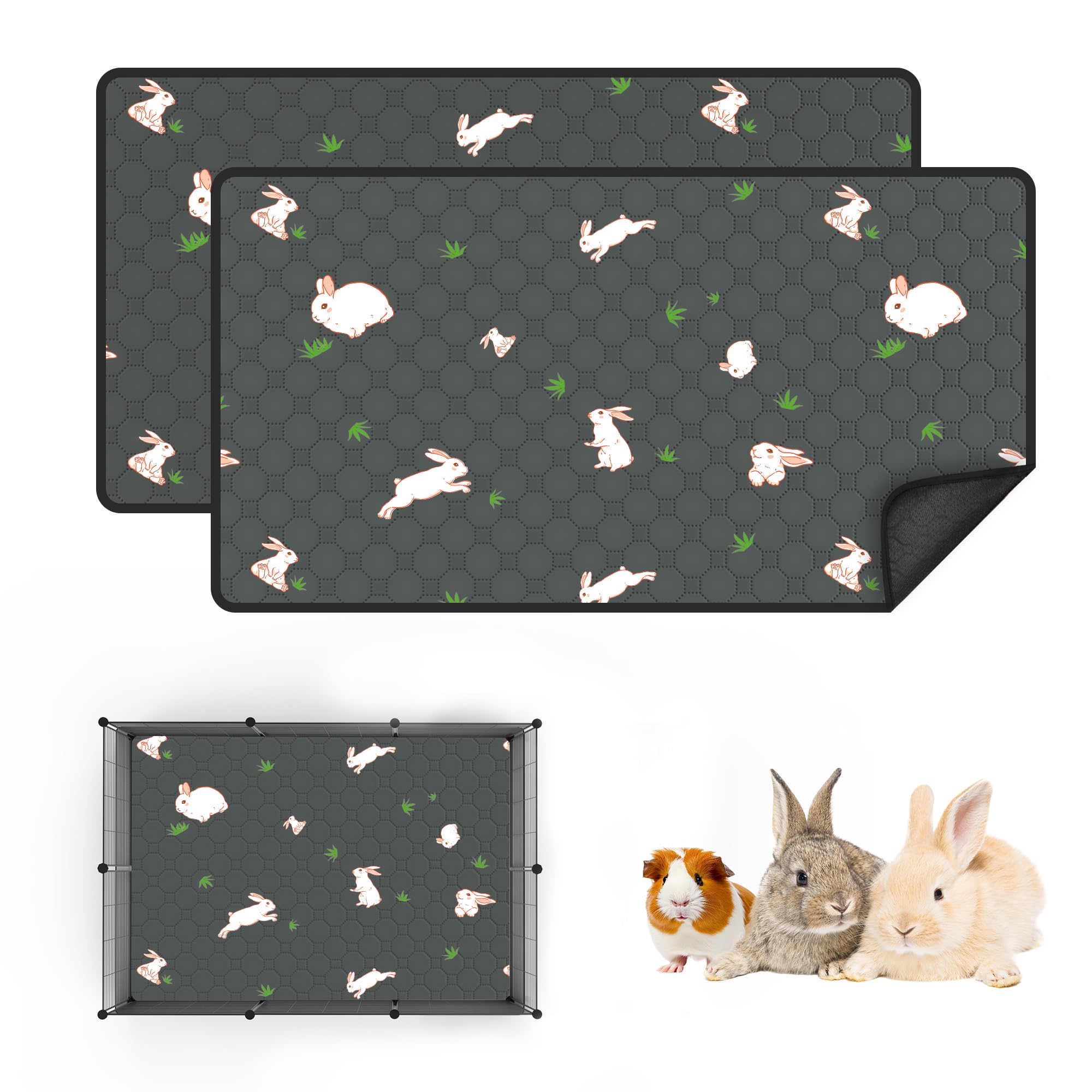MODESLAB guinea pig cage liner overview highlighting soft absorbent surface