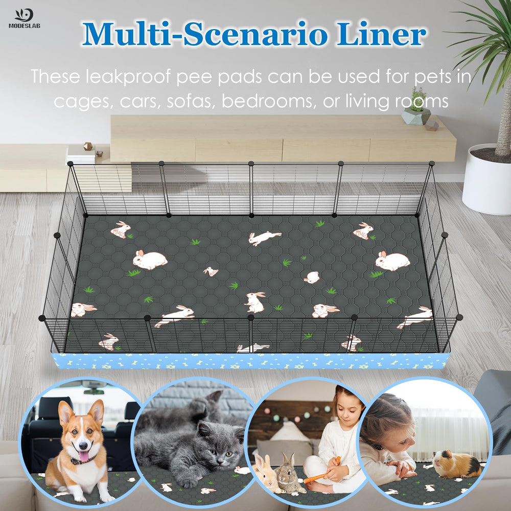 MODESLAB guinea pig cage liner in car or sofa setup shows versatile usage