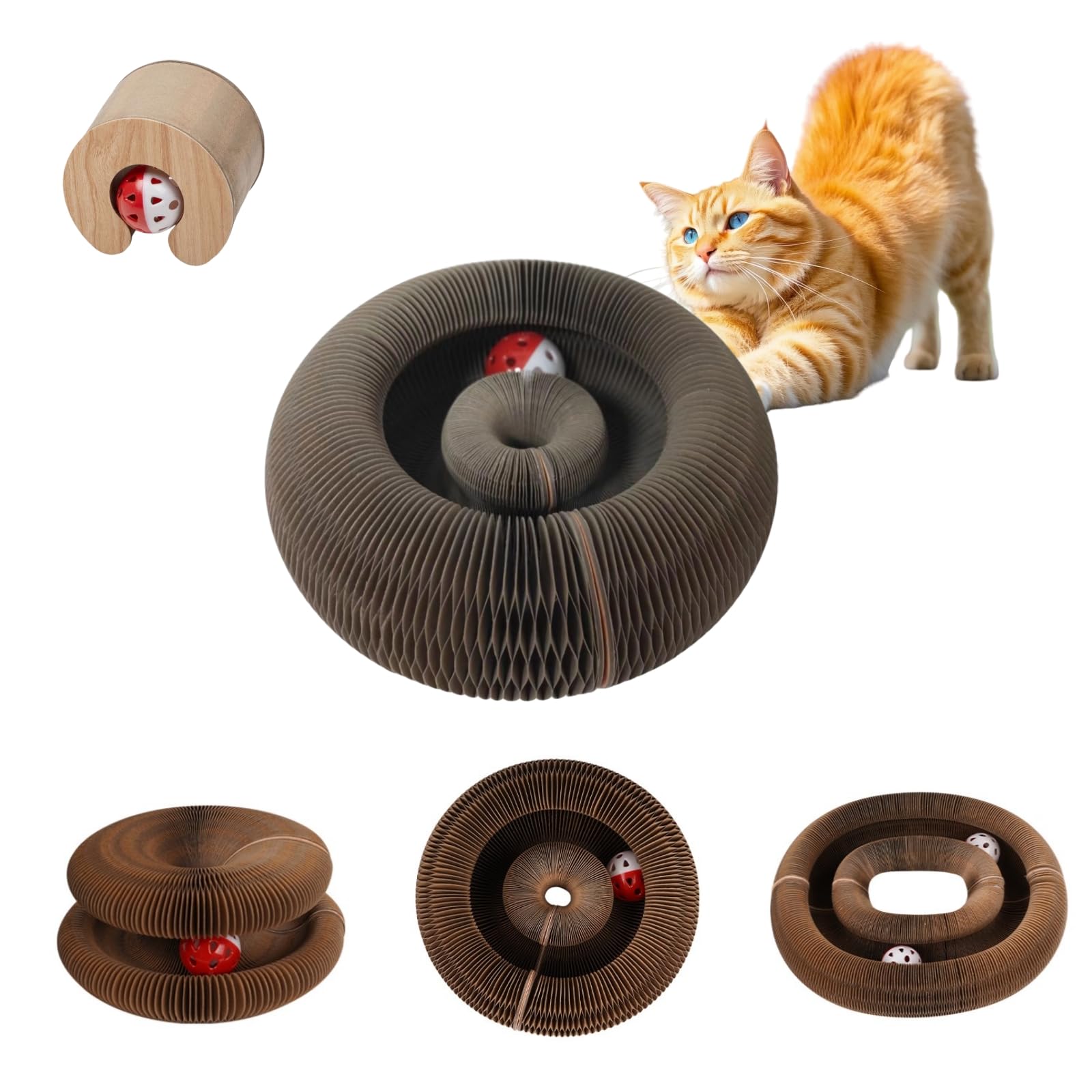 MoeQOassis tablero-rascador para gato infinito, ideal para ejercitar uñas y juego.