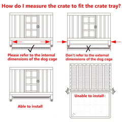 MOFBEAWK dog crate tray being easily cleaned.