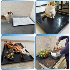 MOFBEAWK potty-training crate tray used for guided bathroom breaks