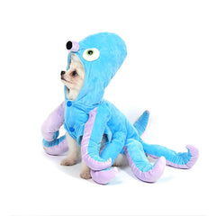 Mogoko octopus costume close-up shows soft velvet and microfiber for comfort