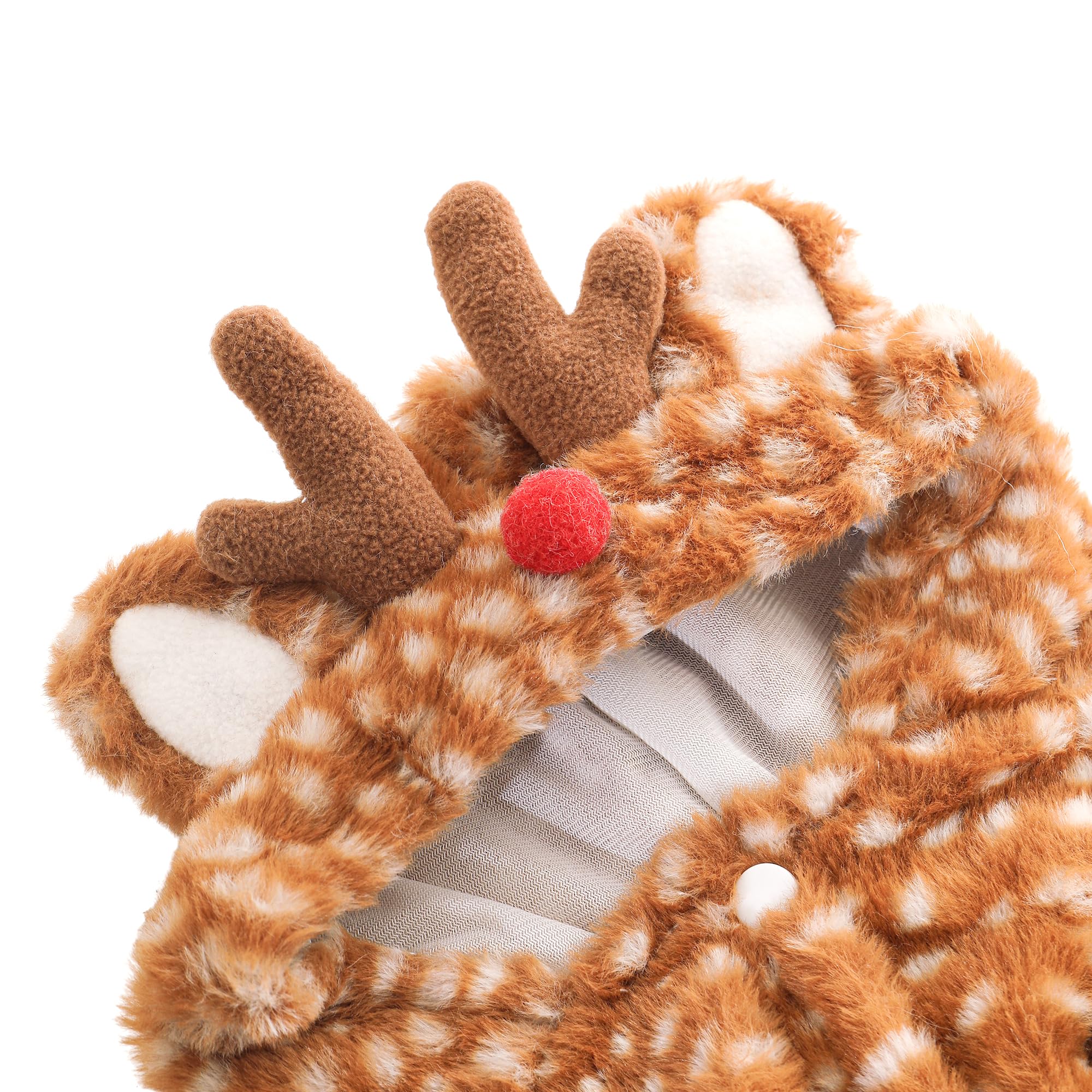 Mogoko Reindeer Dog Costume party-view fits Christmas gatherings and photoshoots.