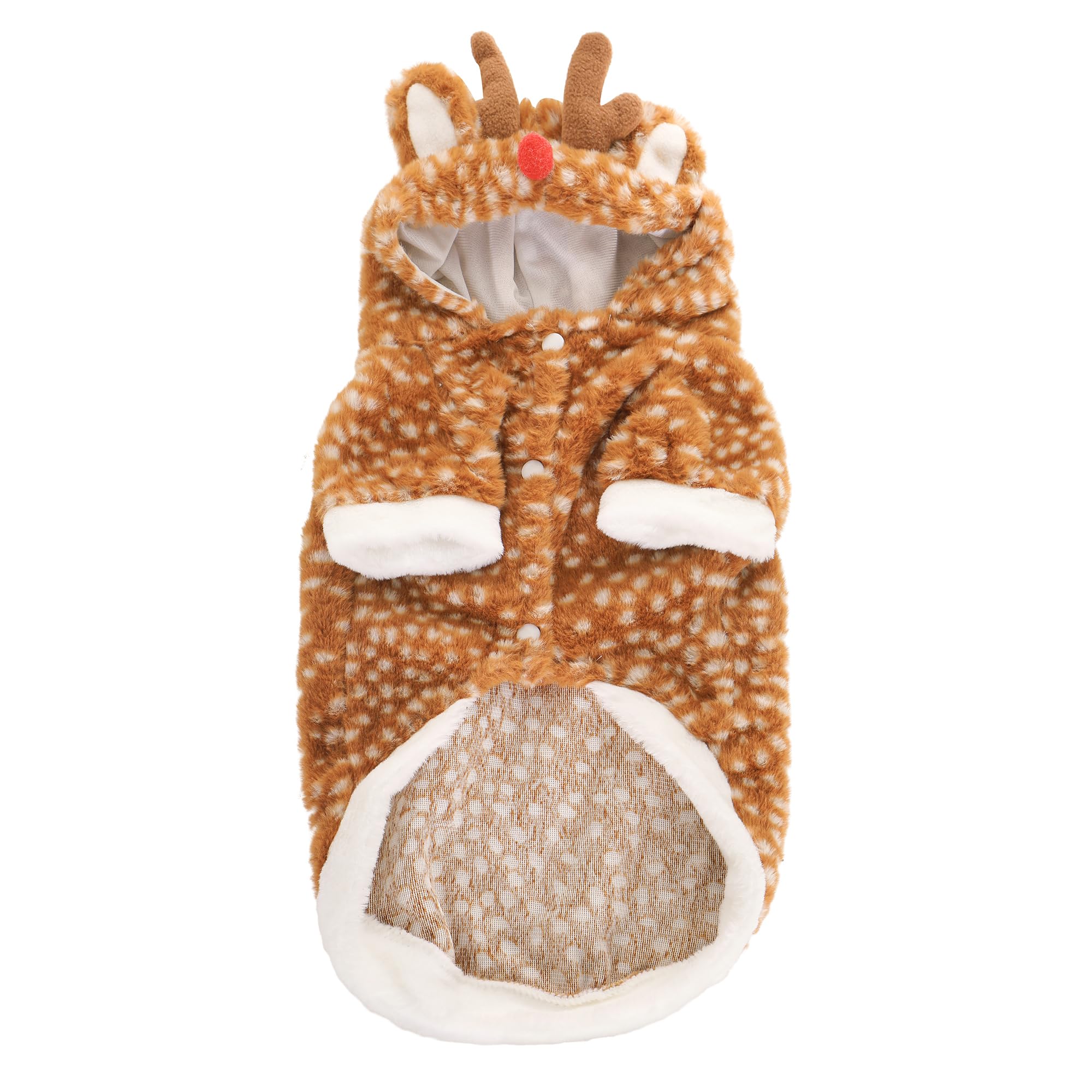 Mogoko Reindeer Dog Costume wash-care guide supports easy cleaning.