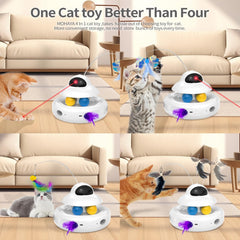 MOHAYA interactive cat toy butterfly action highlights fluttering butterfly for engaging chases.