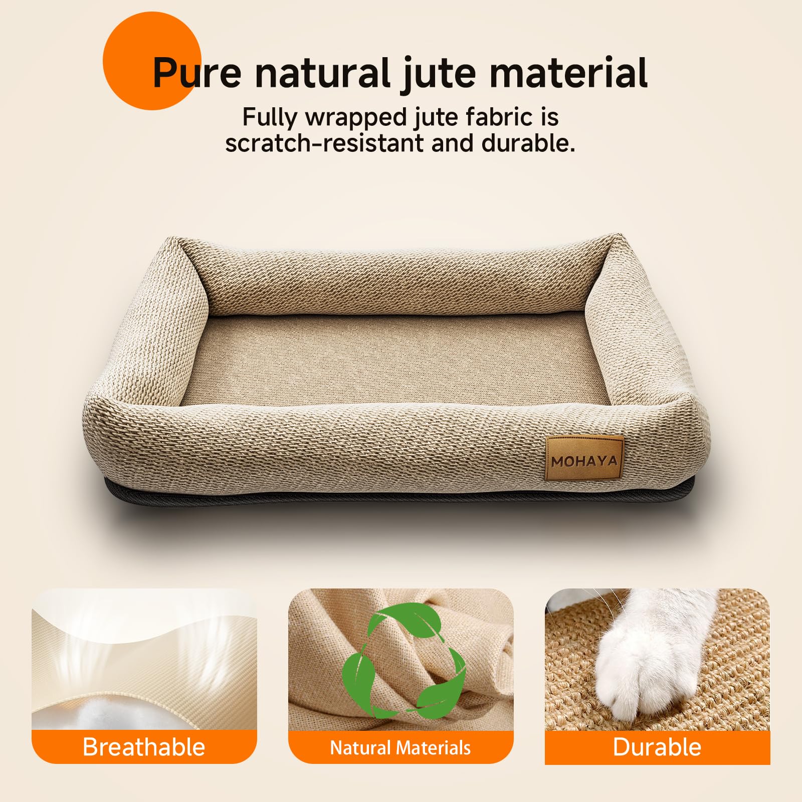 MOHAYA suitable-for-cats-dogs image demonstrates cozy lounging for multi-pet homes.