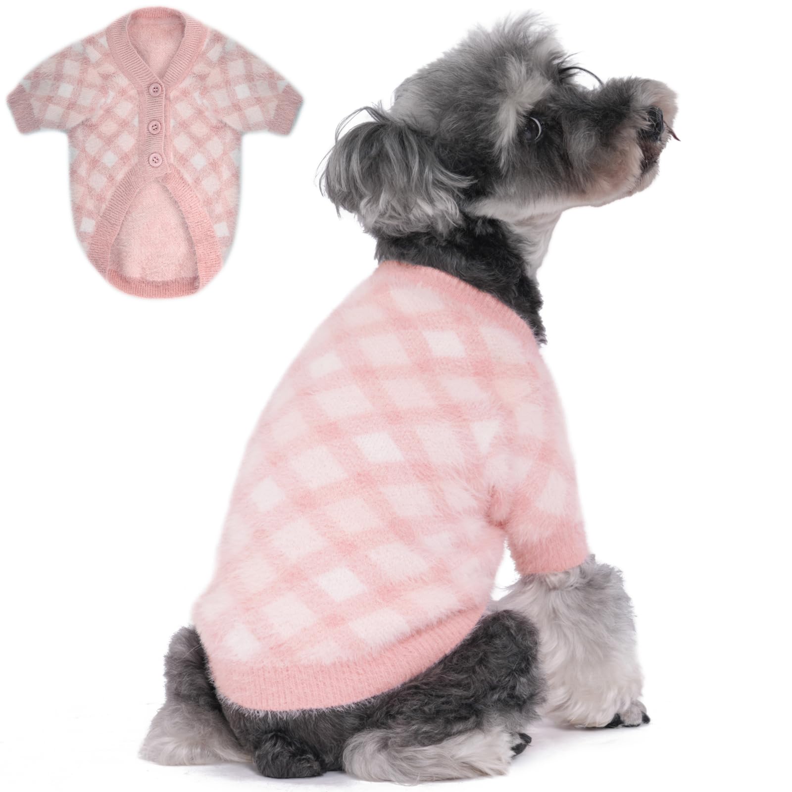 MOIRIG sudadera para perro rosa grande, cálida para salidas de invierno.