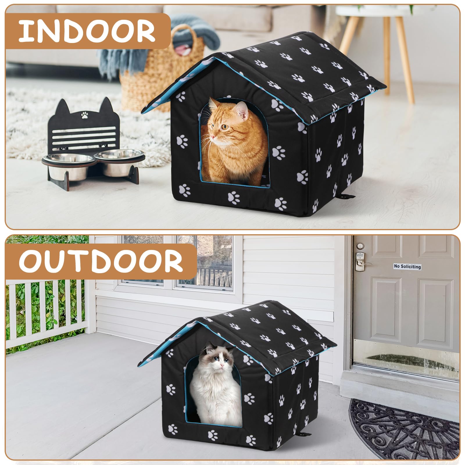 MOJIEZUO outdoor shelter for feral cats in yards