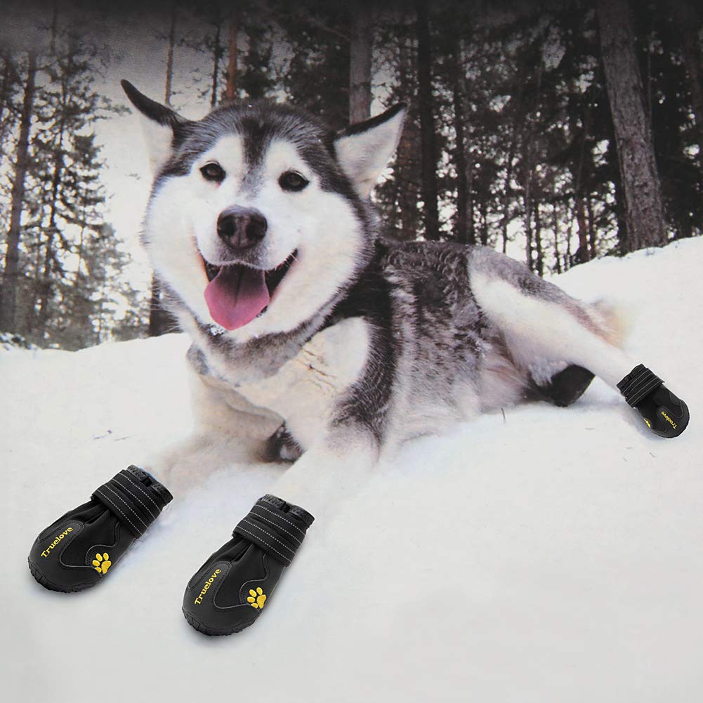 MOKCCI Truelove dog boots sizing chart helps pick the right fit.