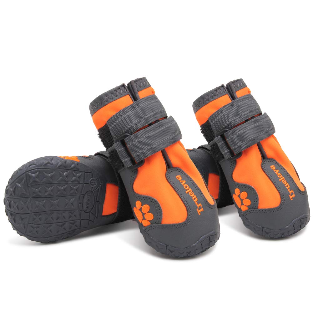 MOKCCI Truelove dog boots close-up waterproof exterior protects paws during adventures