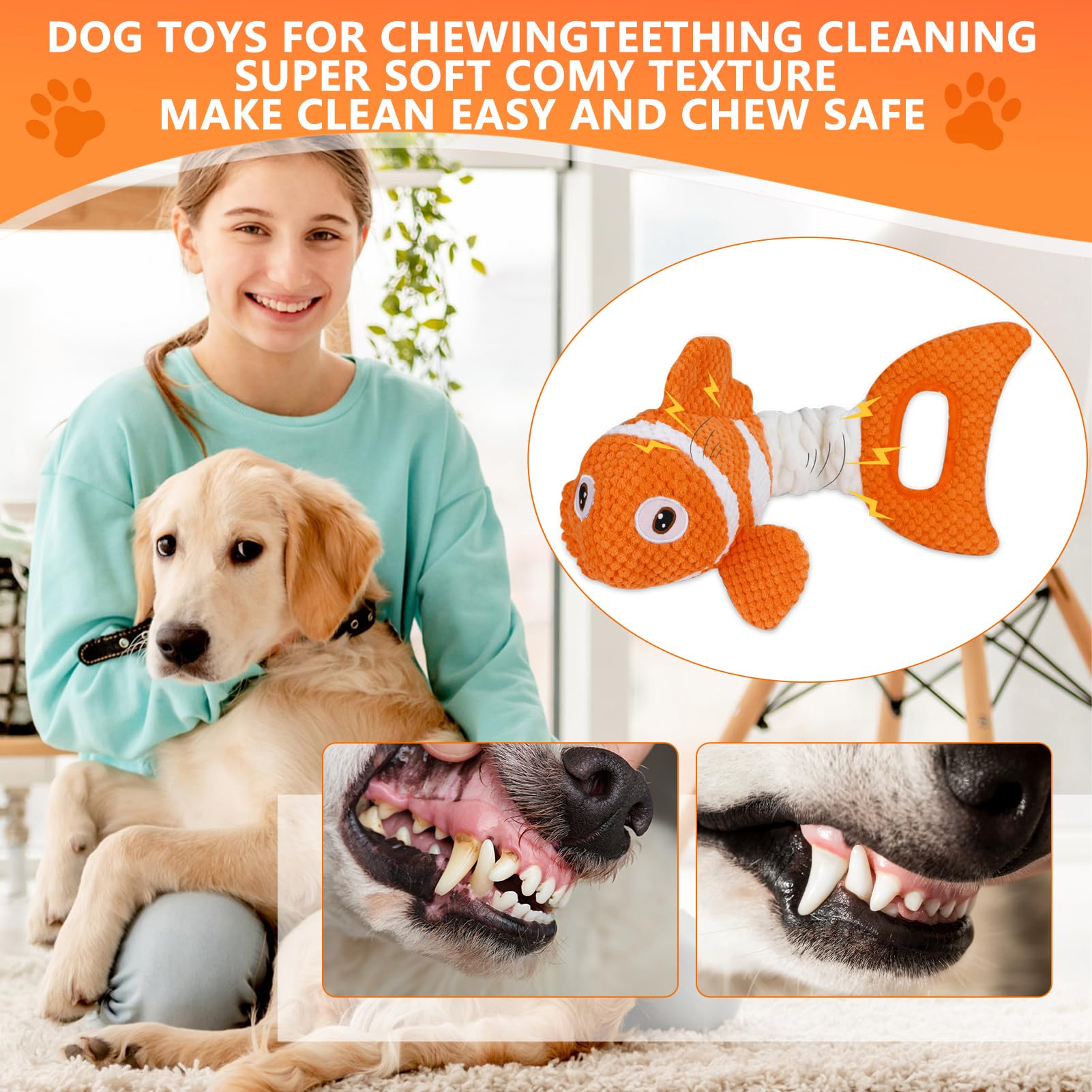 Molantaule squeaky toy shows action and squeaker during fetch and chew sessions.