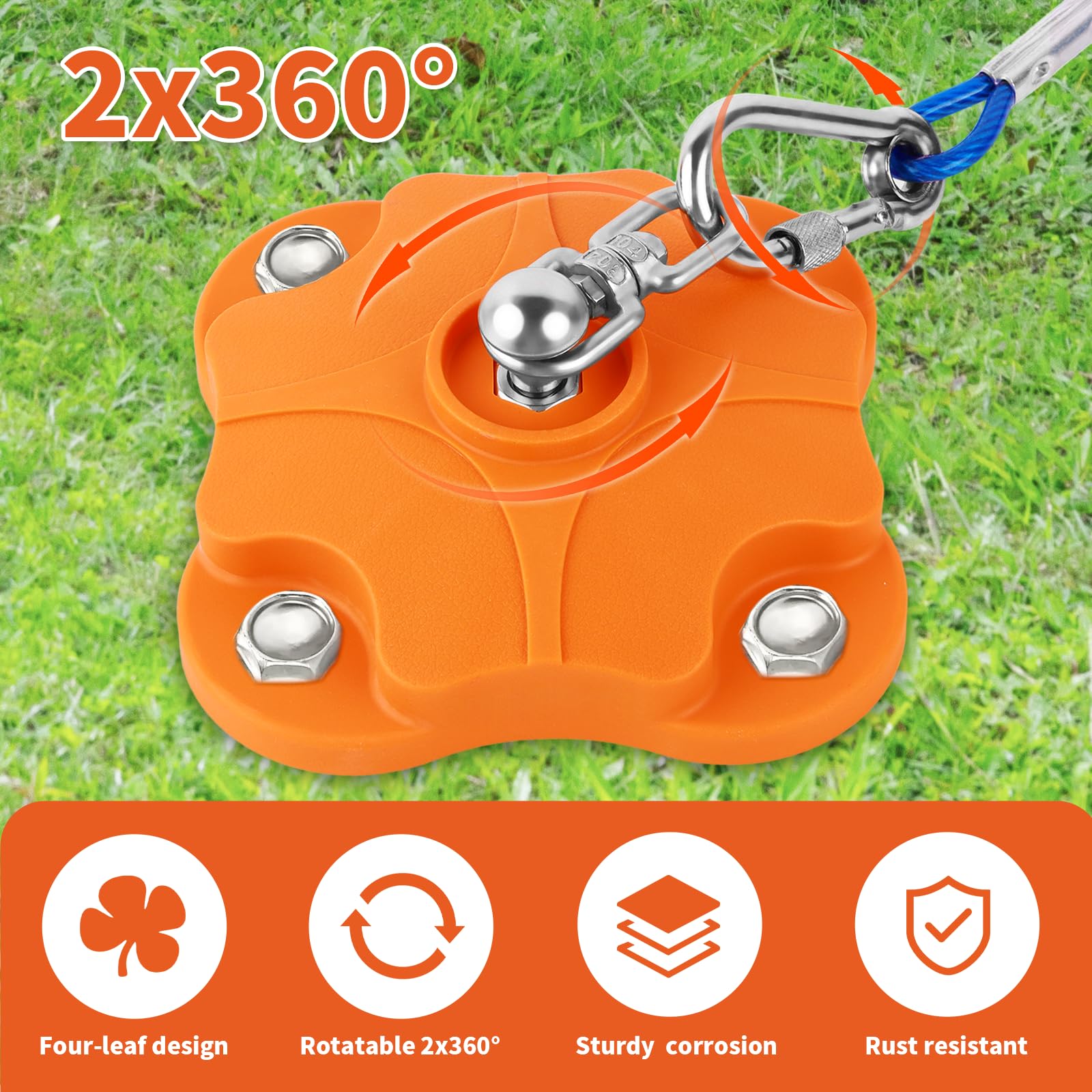 MOLANZ dual 360 swivel heads enable versatile movement around yards and trails.