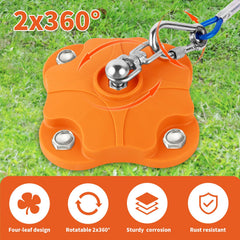 MOLANZ dual 360 swivel heads enable versatile movement around yards and trails.