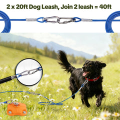 MOLANZ heavy-duty dog cables 20ft provide flexible tether options for large dogs.